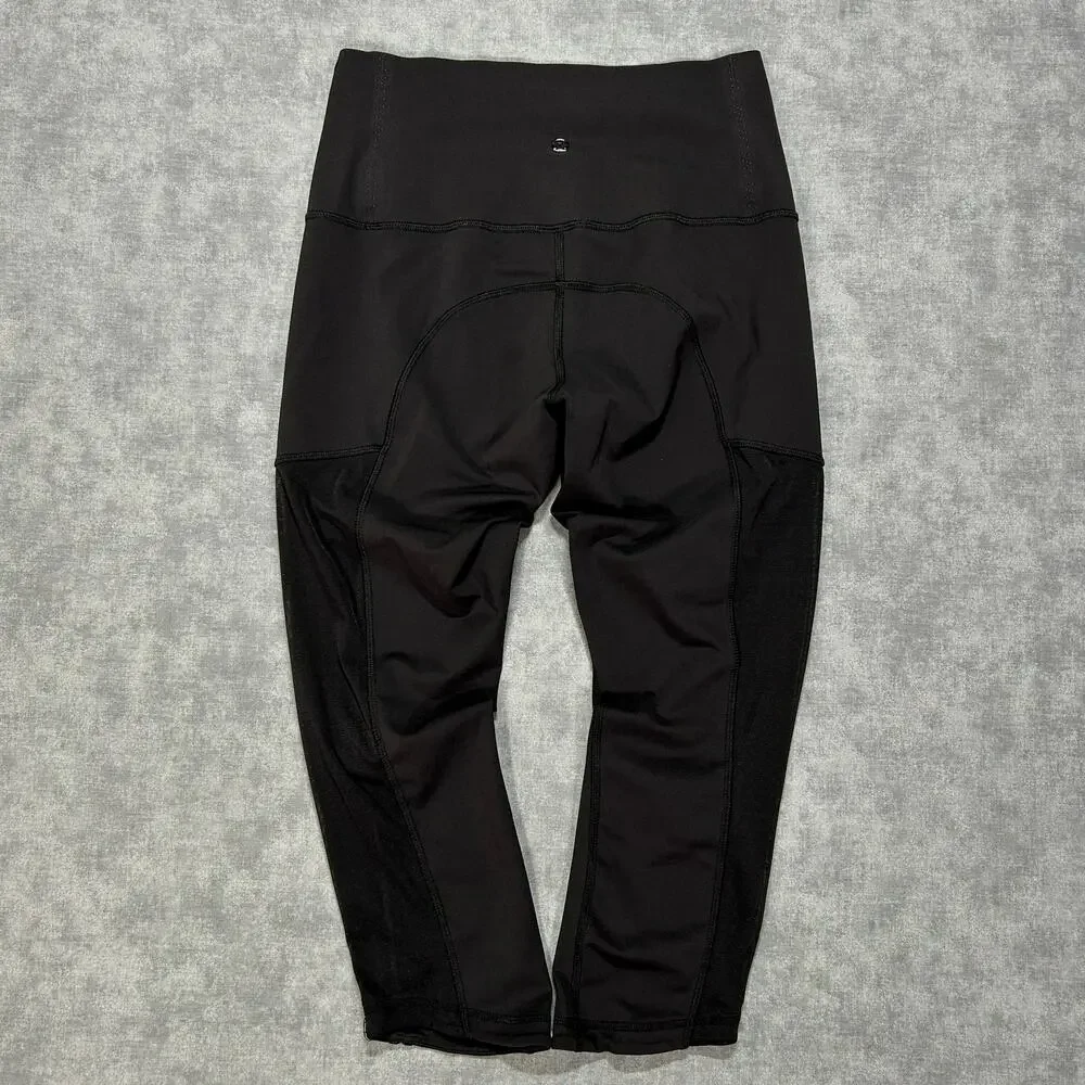 Lululemon Nulu High rise mesh panels crop leggings capris workout running wms 6 - Picture 2 of 6